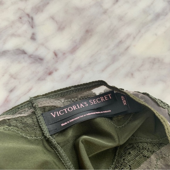 Army Green Mesh & Lace Cheeky Panty - Picture 4 of 8